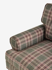Smart Woven Check Green and Rust Brown Delia 2 Seater Sofa - Image 10 of 10