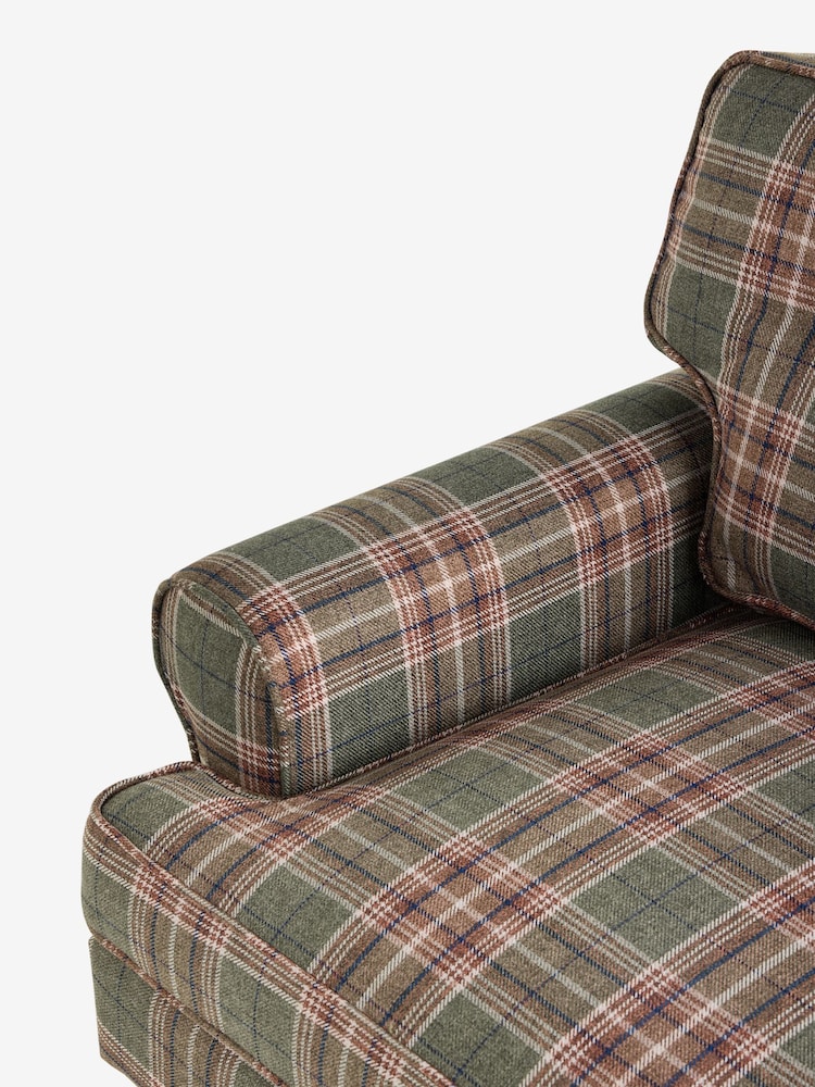 Smart Woven Check Green and Rust Brown Delia 2 Seater Sofa - Image 10 of 10 Smart Woven Check Green and Rust Brown Delia 2 Seater Sofa - Image 10 of 10