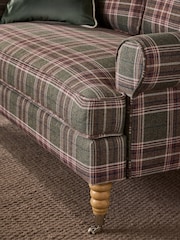 Smart Woven Check Green and Rust Brown Delia 2 Seater Sofa - Image 2 of 10