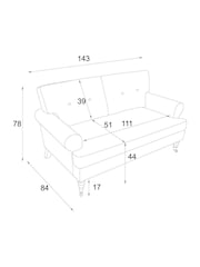 Smart Woven Check Green and Rust Brown Delia 2 Seater Sofa - Image 3 of 10