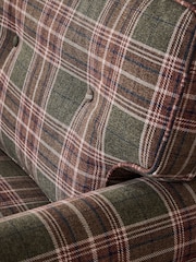 Smart Woven Check Green and Rust Brown Delia 2 Seater Sofa - Image 5 of 10