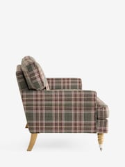 Smart Woven Check Green and Rust Brown Delia 2 Seater Sofa - Image 7 of 10