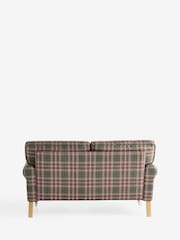 Smart Woven Check Green and Rust Brown Delia 2 Seater Sofa - Image 8 of 10
