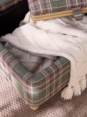 Smart Woven Check Green and Rust Brown Margot Coffee Table - Image 7 of 11