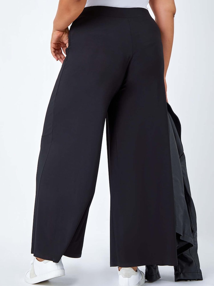 Roman Black Curve Wide Leg Trousers - Image 2 of 5 Roman Black Curve Wide Leg Trousers - Image 2 of 5