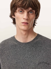 AllSaints Grey Odessa Crew Neck Jumper - Image 3 of 6