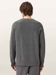 AllSaints Grey Odessa Crew Neck Jumper - Image 4 of 6