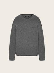 AllSaints Grey Odessa Crew Neck Jumper - Image 6 of 6
