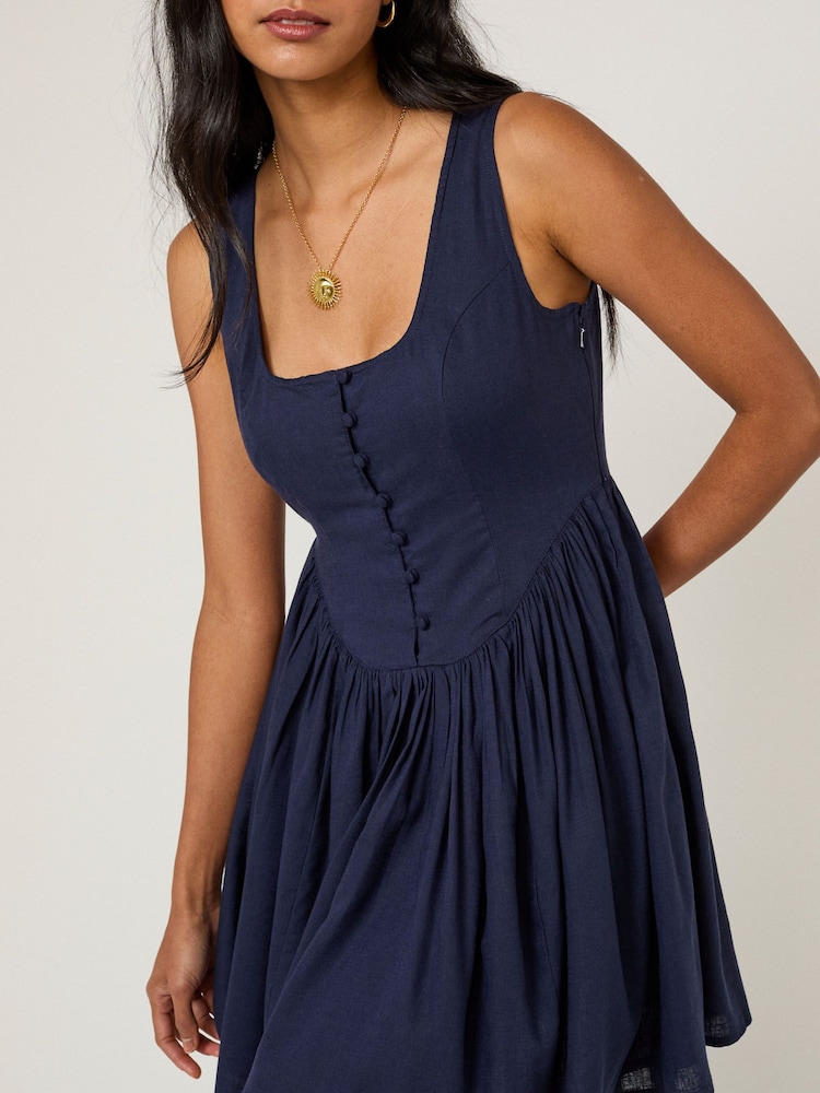 Nobodys Child Blue Cora Mini Dress - Image 5 of 5