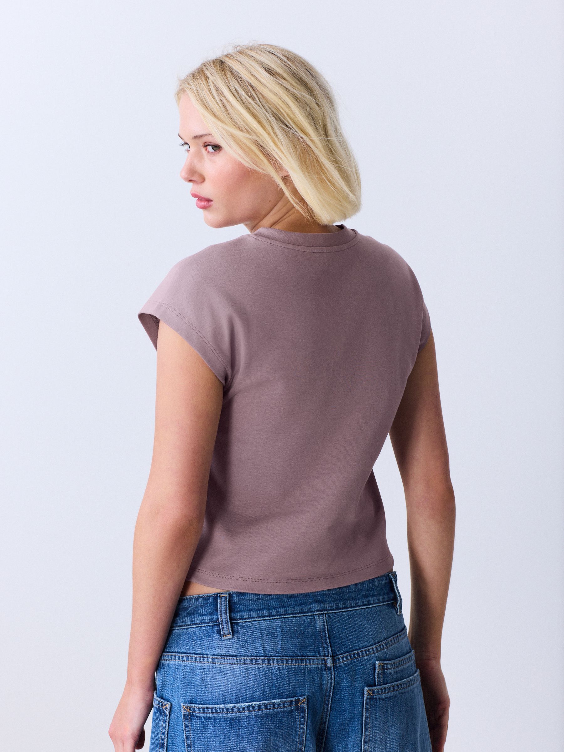 Buy Lilac Purple V-Neck Short Sleeve Interlock T-Shirt from Next USA