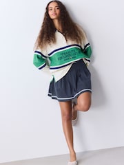 Marineblau - Mini Tennis Skirt - Bild 2 von 6