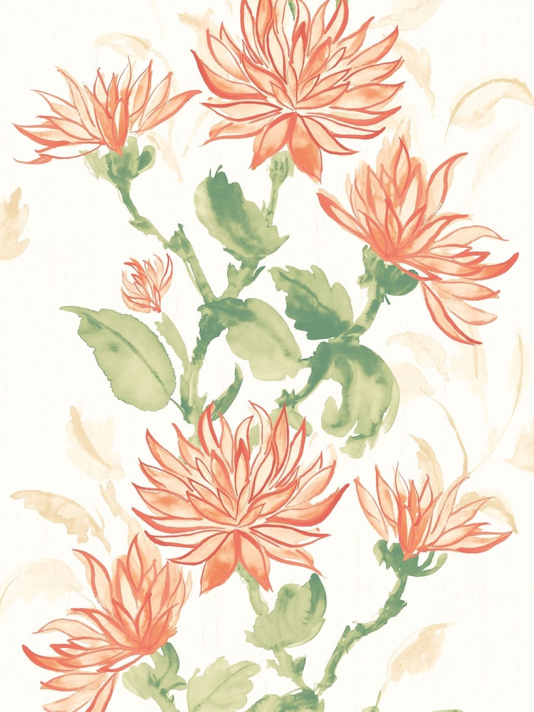 Ohpopsi Coral Kiku Sunrise A4 Wallpaper Sample - Image 1 of 1