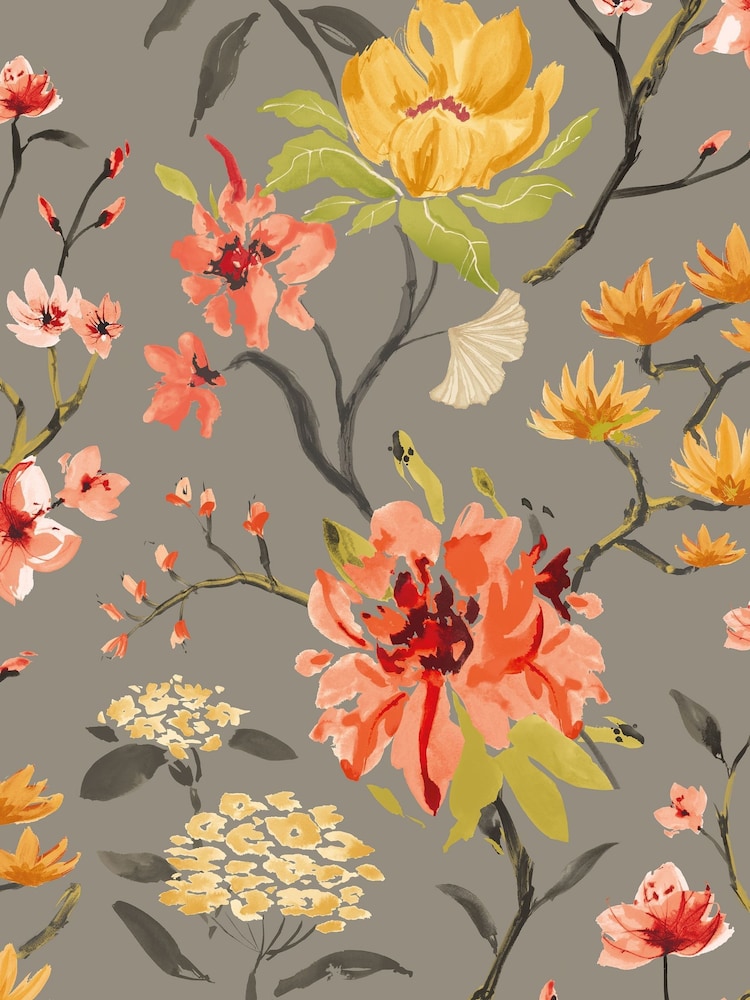 Ohpopsi Spice Mix Saku Linen & Apricot A4 Wallpaper Sample - Image 1 of 1