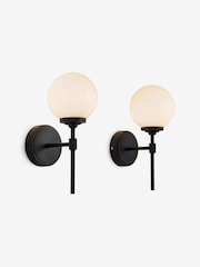 Black Pair of 2 Weston Wall Lights - Image 3 of 4