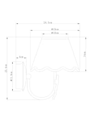 Black Bow Rechargeable Wall Light - Image 4 of 6