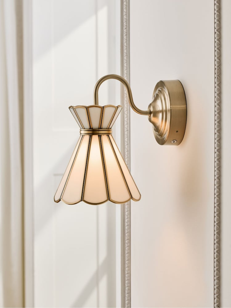 White Elise Rechargeable Wireless Wall Light - Image 1 of 5