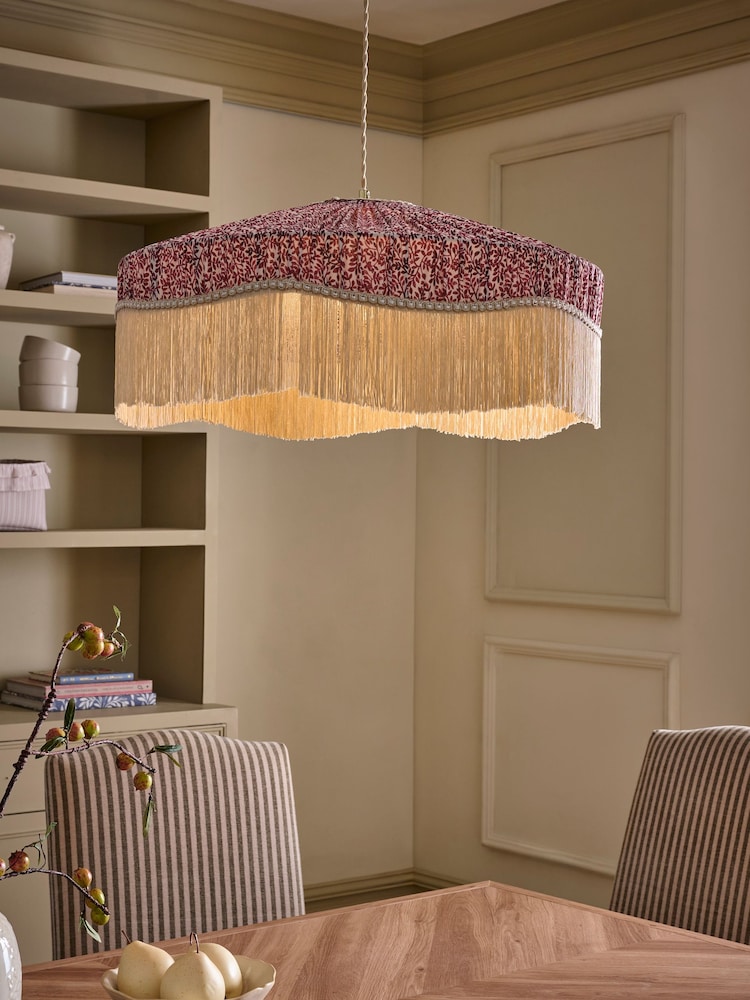 Red Draycote Easy Fit Ceiling Lamp Shade - Image 1 of 5 Red Draycote Easy Fit Ceiling Lamp Shade - Image 1 of 5