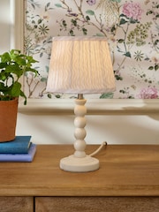 Neutral Mini Bobbin Table Lamp - Image 1 of 5