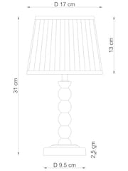 Neutral Mini Bobbin Table Lamp - Image 5 of 5