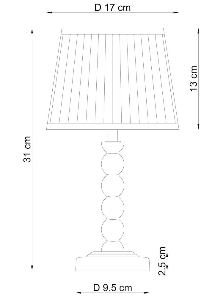 Neutral Mini Bobbin Table Lamp - Image 5 of 5