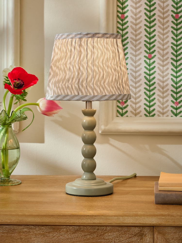 Sage Green Mini Bobbin Table Lamp - Image 1 of 5