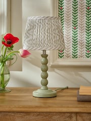 Sage Green Mini Bobbin Table Lamp - Image 2 of 5