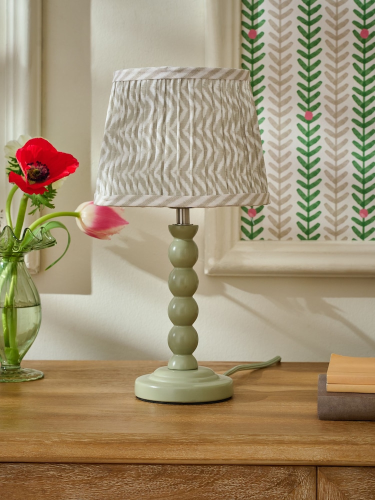 Sage Green Mini Bobbin Table Lamp - Image 2 of 5