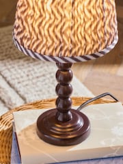 Chocolate Brown Mini Bobbin Table Lamp - Image 3 of 4