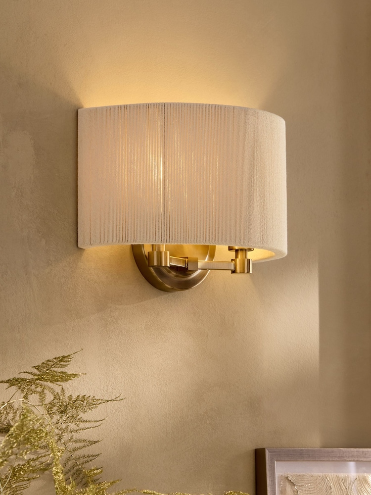 Ivory Yales 2 Light Mains Wall Light - Image 1 of 5 Ivory Yales 2 Light Mains Wall Light - Image 1 of 5