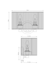 Ivory Yales 2 Light Mains Wall Light - Image 4 of 5