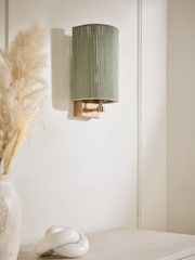Sage Green Yales 1 Light Mains Wall Light - Image 2 of 6
