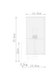 Sage Green Yales 1 Light Mains Wall Light - Image 4 of 6