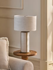 White Oakham Table Lamp - Image 2 of 6