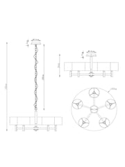Lloyd 5 Light Chandelier Ceiling Light - Bild 4 von 5