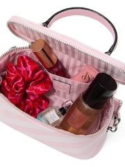 Victoria's Secret Iconic Stripe Pink Makeup Bag - Image 3 of 4