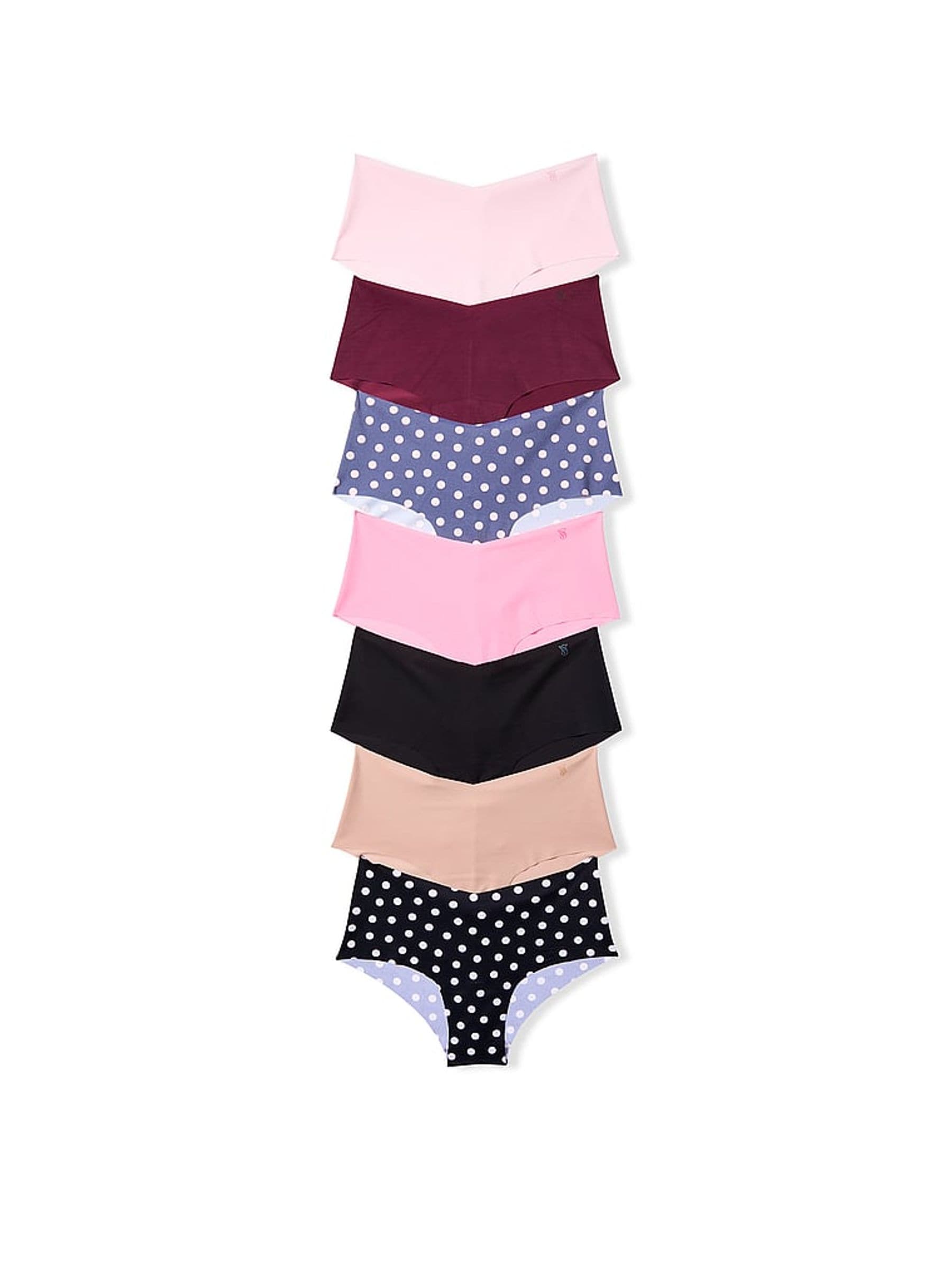 Victoria's Secret Pink/Blue/Black/Nude Cheeky 7 Pack Knickers