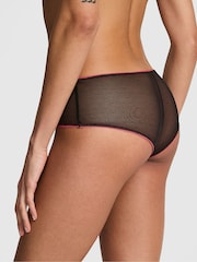 Victoria's Secret Pink Black Cheeky Hibiscus Embroidery Knickers - Image 2 of 2