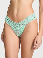 Victoria's Secret Waterfall Green Polka Dot Thong Knickers - Image 1 of 2