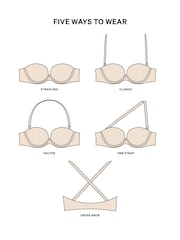 Victoria's Secret Pink Marzipan Nude Strapless Multiway Push Up Bra - Image 4 of 4