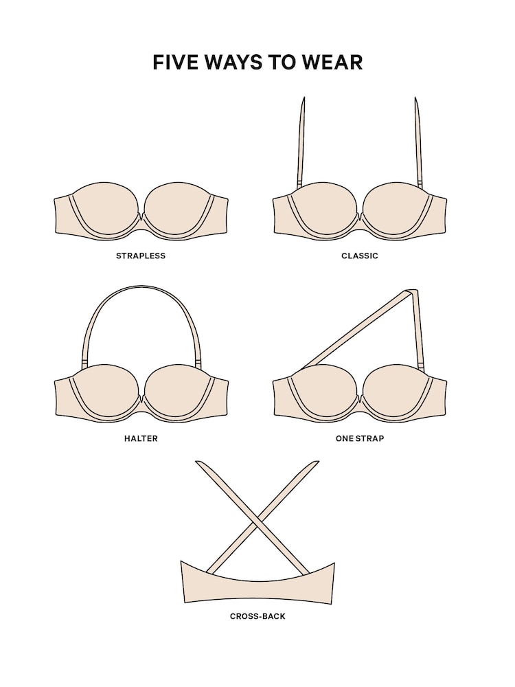 Victoria's Secret Pink Marzipan Nude Strapless Multiway Push Up Bra - Image 4 of 4 Victoria's Secret Pink Marzipan Nude Strapless Multiway Push Up Bra - Image 4 of 4