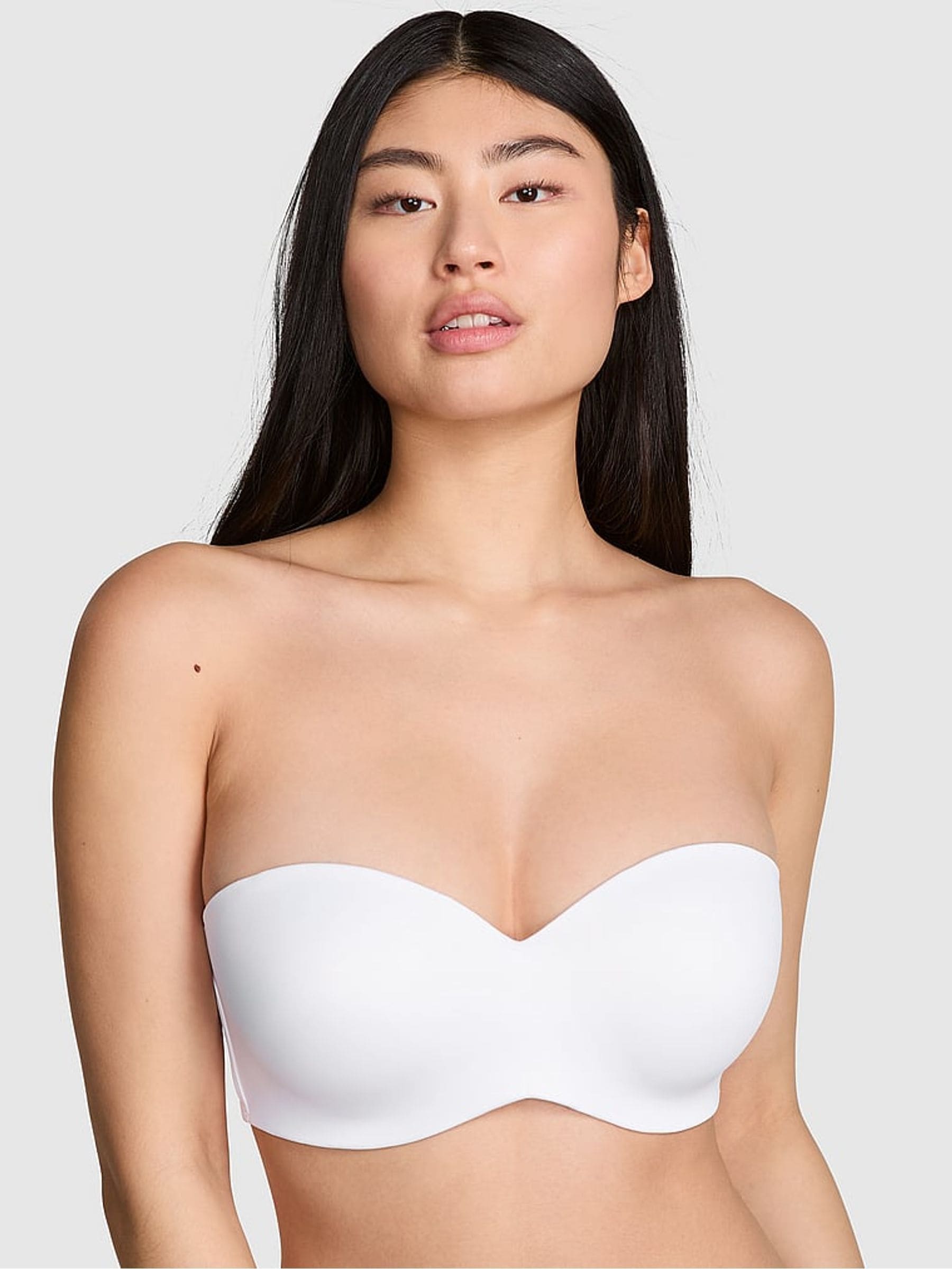 Victoria's Secret PINK White Lightly Lined Strapless Multiway Bra