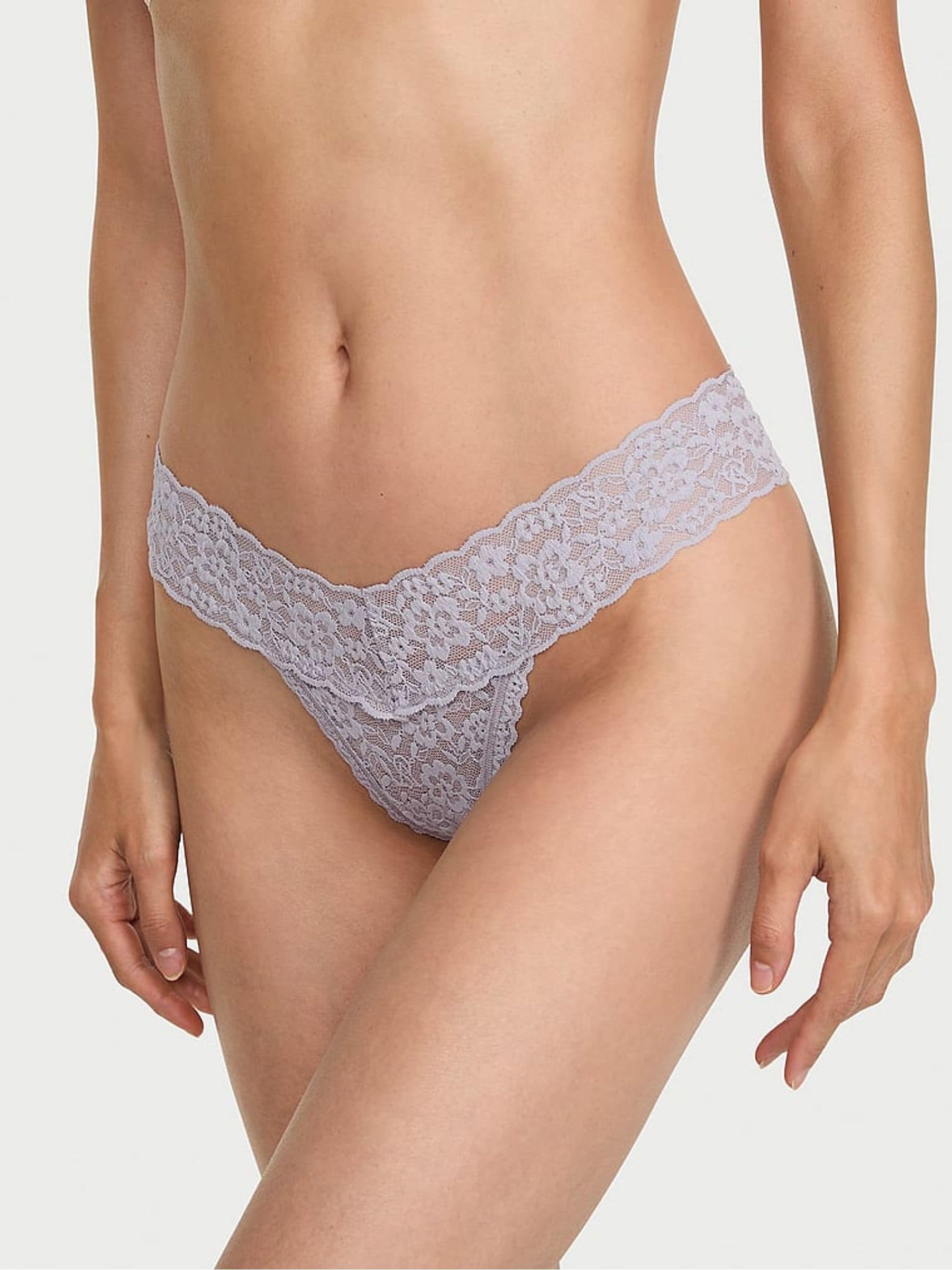 Victoria's Secret Pearl Stone Grey Thong Knickers