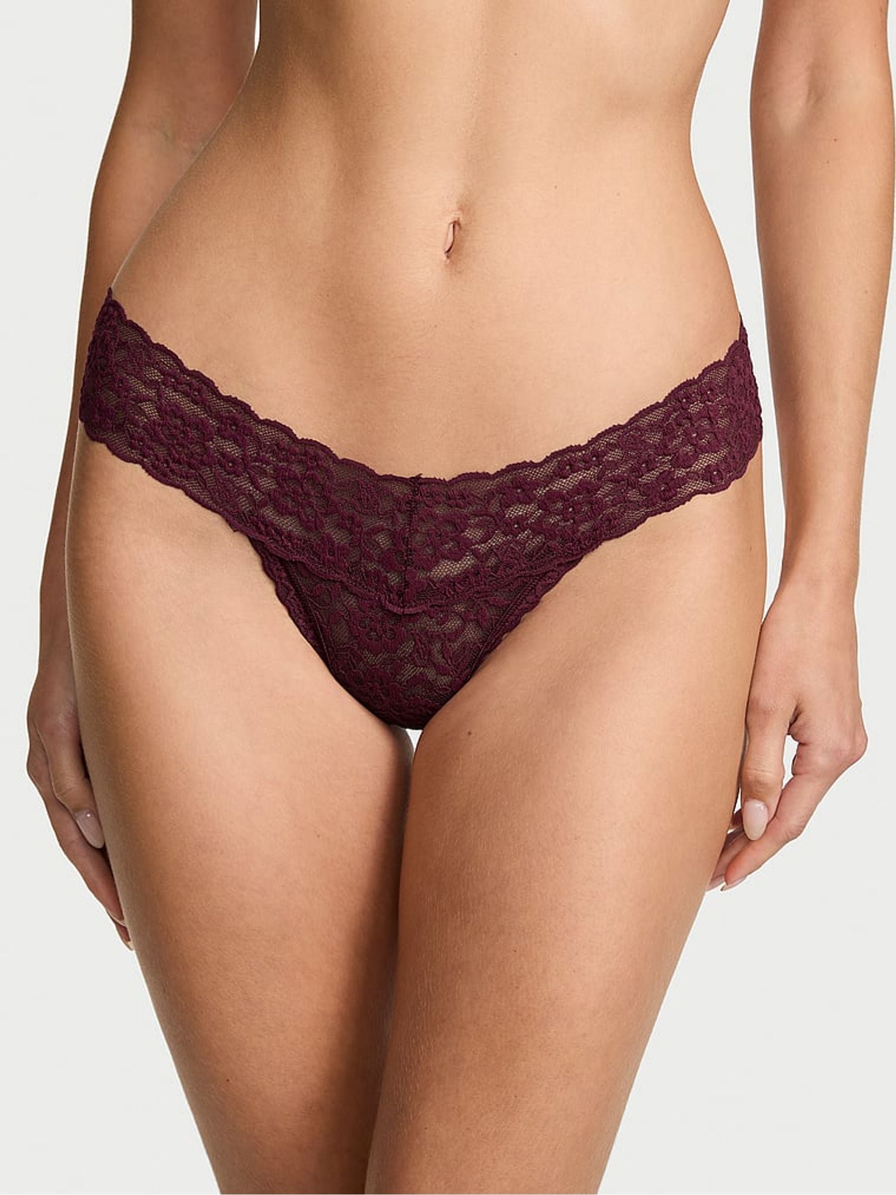 Victoria's Secret Rich Maroon Red Thong Knickers