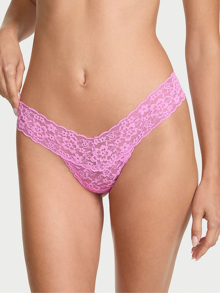 Victoria's Secret Beach Orchid Purple Thong Keyhole Knickers - Image 1 of 2