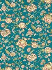 Clarke and Clarke Spice Teal Barmeri Indira Wallcoverings A4 Wallpaper Sample - Image 1 of 1