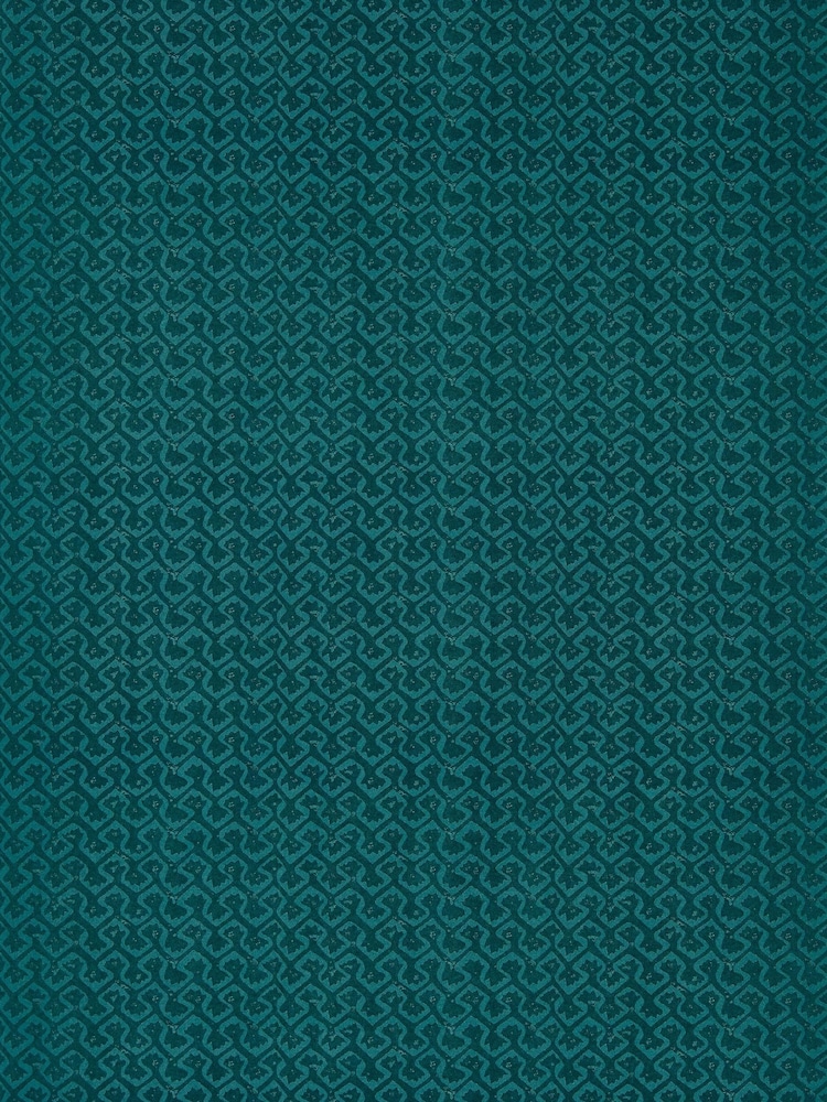Clarke and Clarke Teal Kalpa Indira Wallcoverings A4 Wallpaper Sample - Image 1 of 1