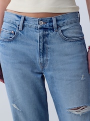 Bleach Blue Ripped Authentic High Rise City Straight Leg Jeans - Image 5 of 6