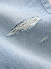 Bleach Blue Ripped Authentic High Rise City Straight Leg Jeans - Image 9 of 9
