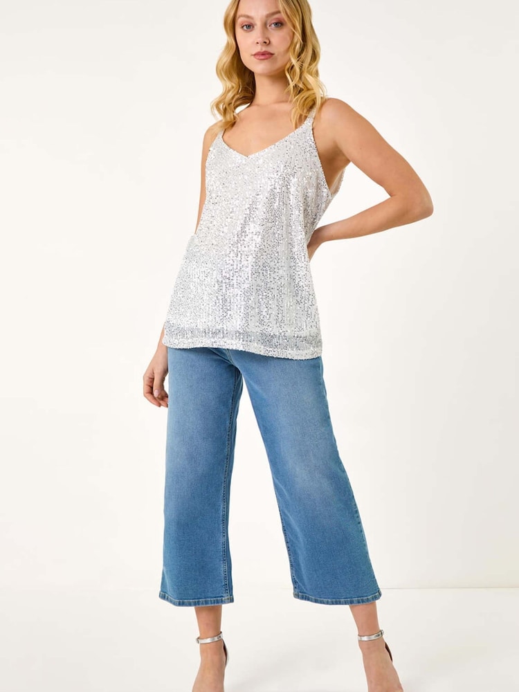 Roman Embellished Sequin Cami Top - Imagen 5 de 5