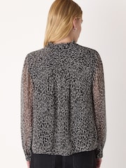 Whistles Black Dragonfly Long Sleeve Blouse - Image 2 of 5